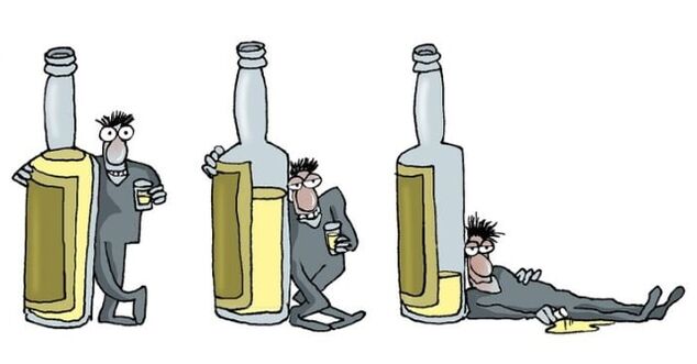 στάδια του ανδρικού αλκοολισμού